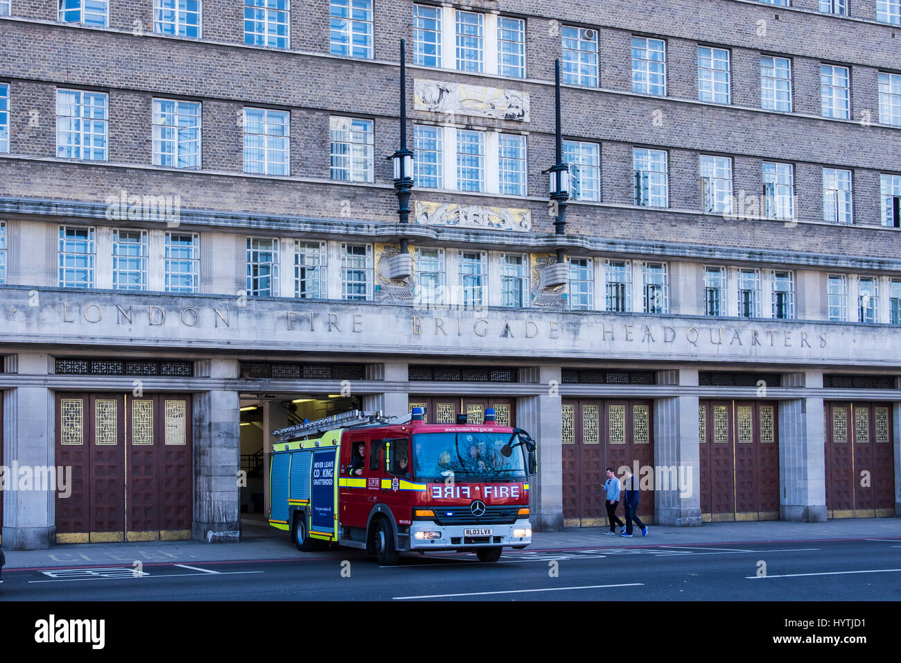 Feuerwehr-Zentrale in London Lambeth, London, England, Vereinigtes Königreich Stockfoto