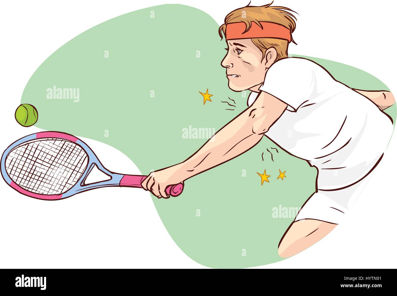 Vektor-Illustration von Tennis-Ellenbogen Stock Vektor