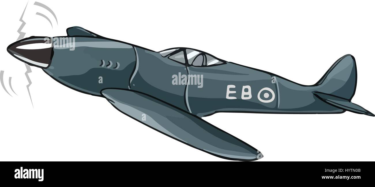 Vektor-Illustration eines Kampfflugzeugs Stock Vektor