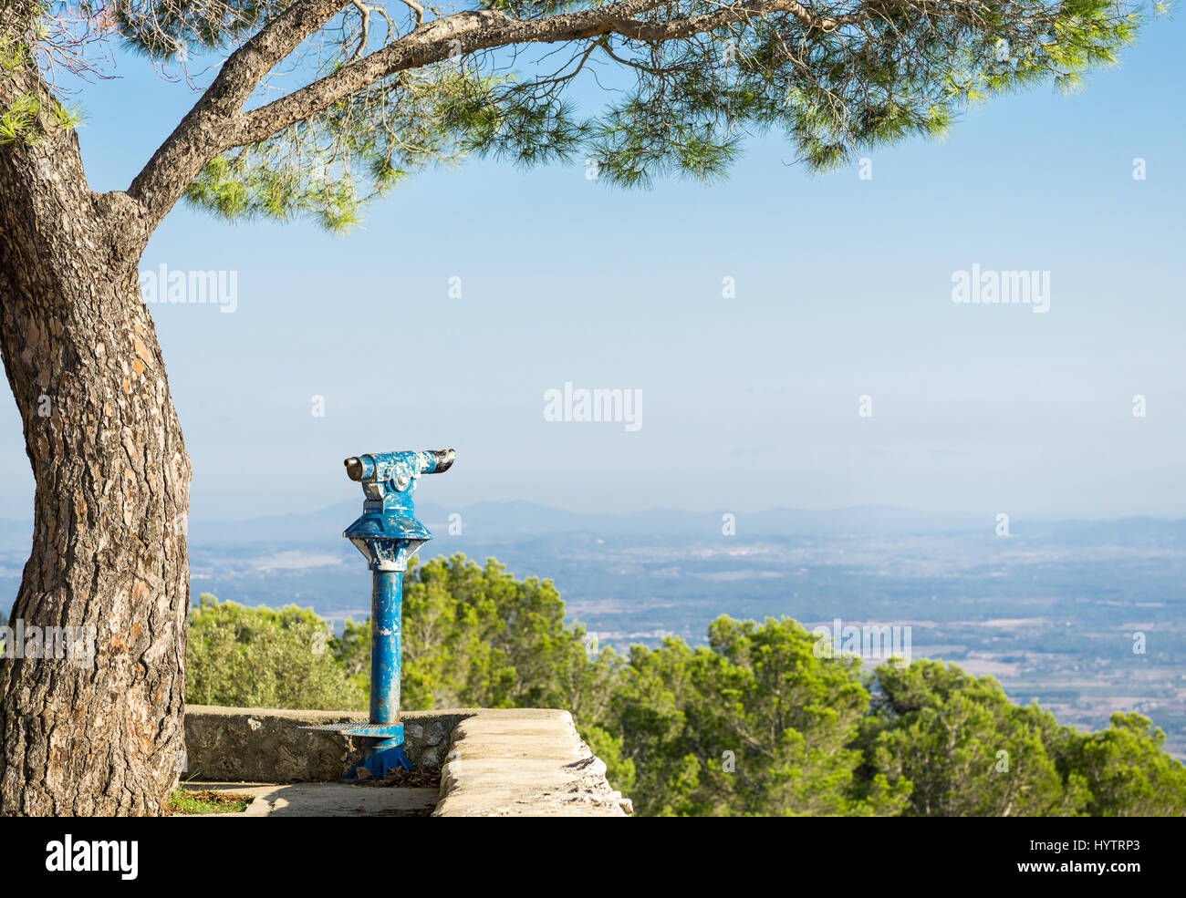 Öffentliche Fernglas. Weitsicht und Vision für Business Konzept und Ideen. Stockfoto
