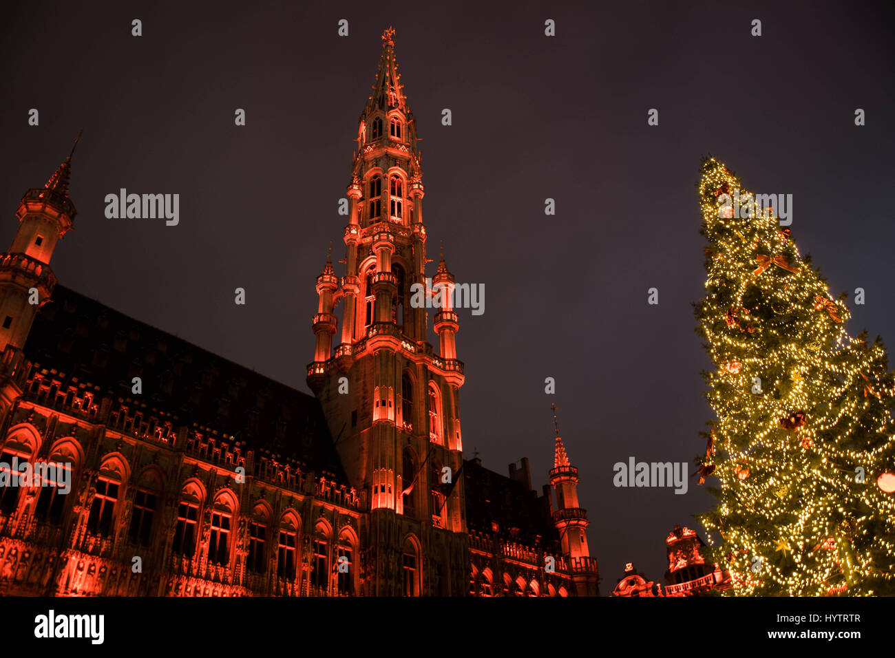 Ferienzeit Lightshow, Brüssel, Belgien Stockfoto