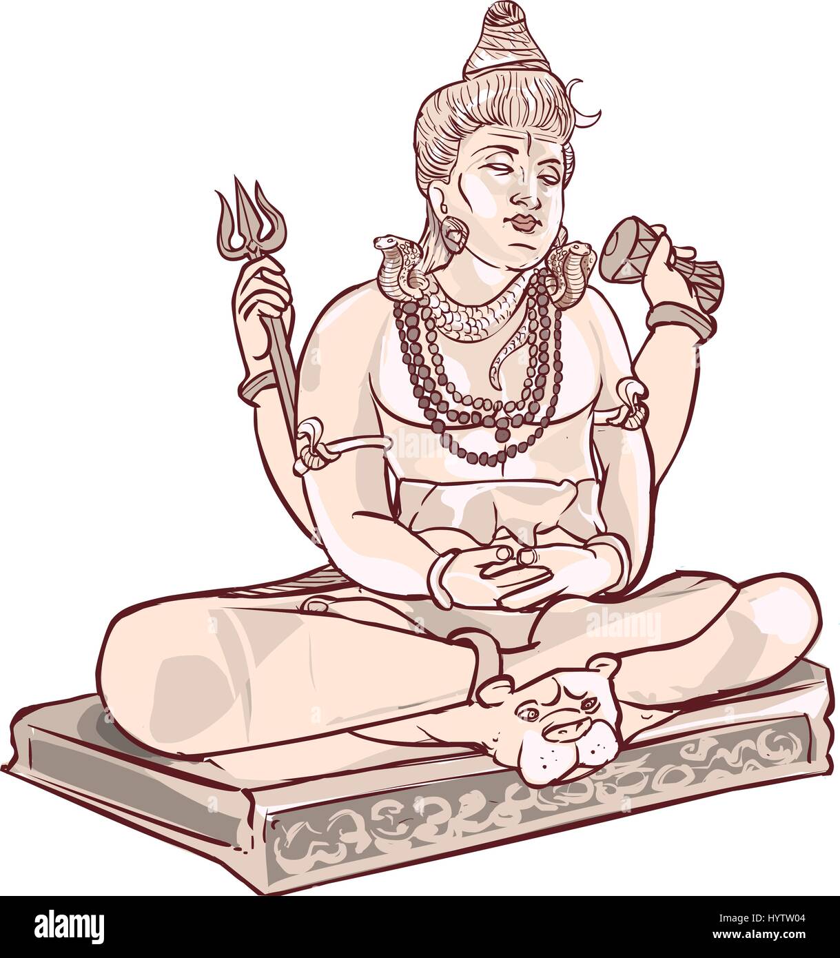 Vektor-Illustration der ein Maha Shivaratri Stock Vektor