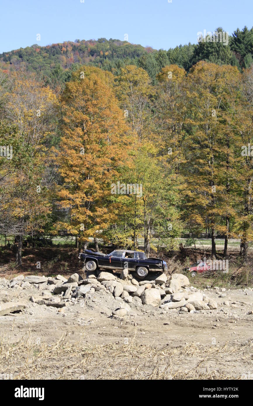 Post-Katrina - gestrandeten Auto Stockfoto
