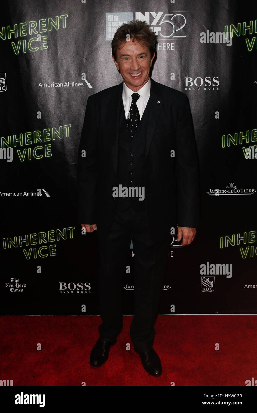 NEW YORK-OCT 4: Schauspieler und Komiker Martin Short besucht die "Inhärenten Vice" Herzstück Gala Präsentation & Weltpremiere während der 52. New York Film F Stockfoto