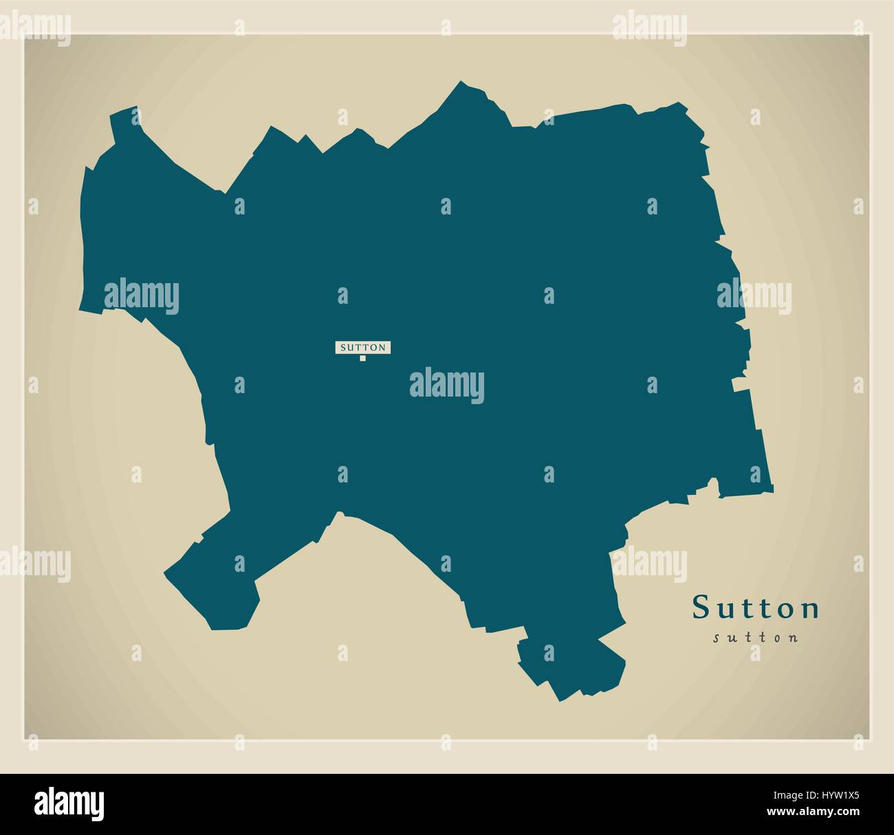 Sutton Bezirk Greater London UK England Stock Vektor