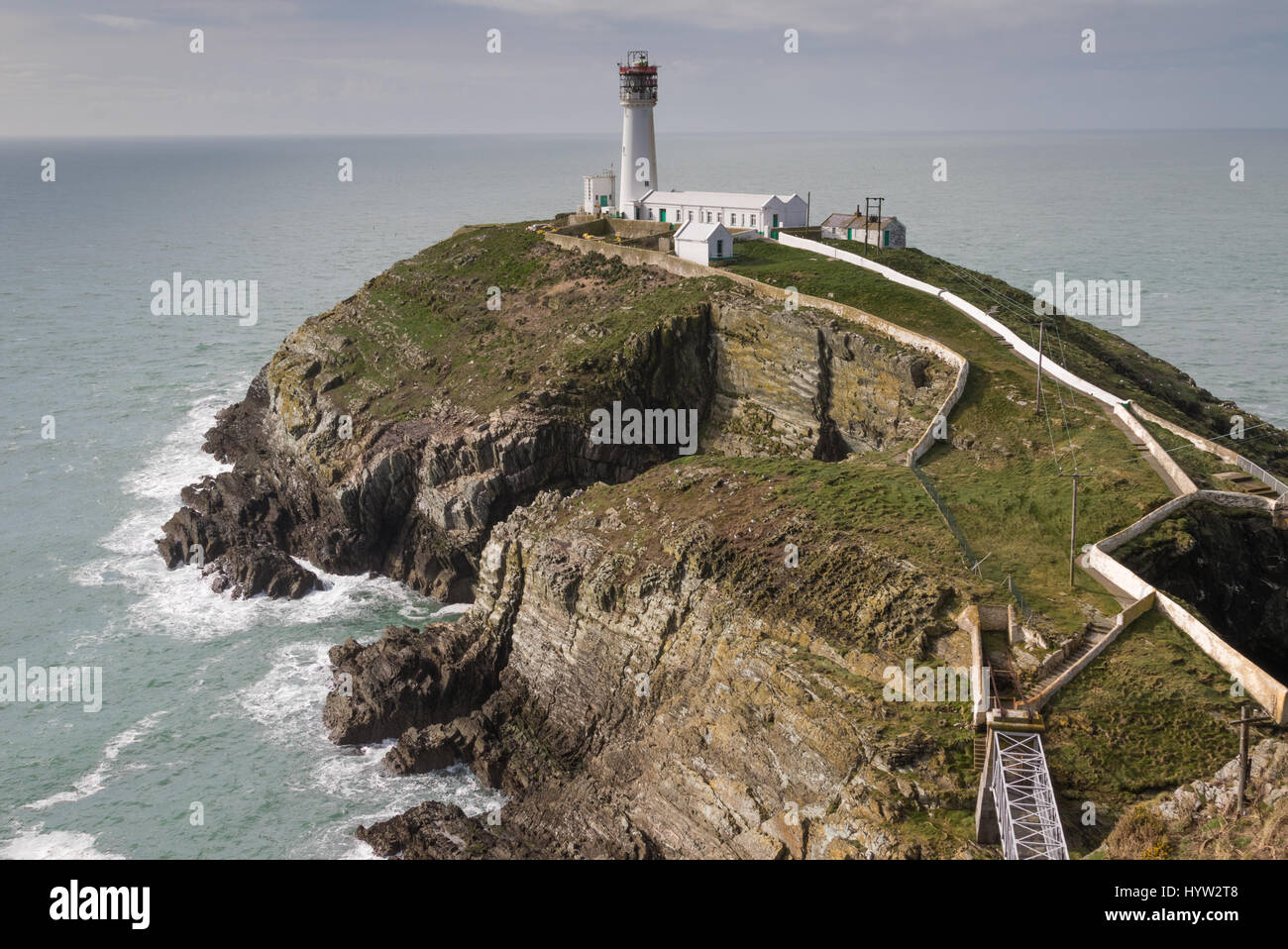 South Stack Leuchtturm, Holyhead, Anglesey, Wales Stockfoto