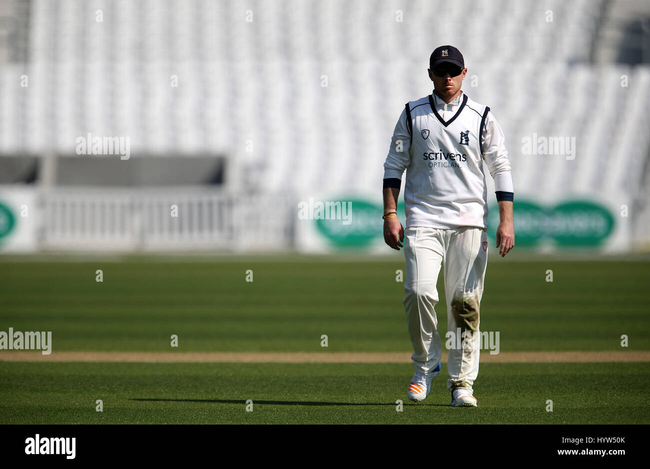 Warwickshire Ian Bell während Tag eins der Specsavers County Cricket Meisterschaften, Division One Match bei The Oval, London. Stockfoto