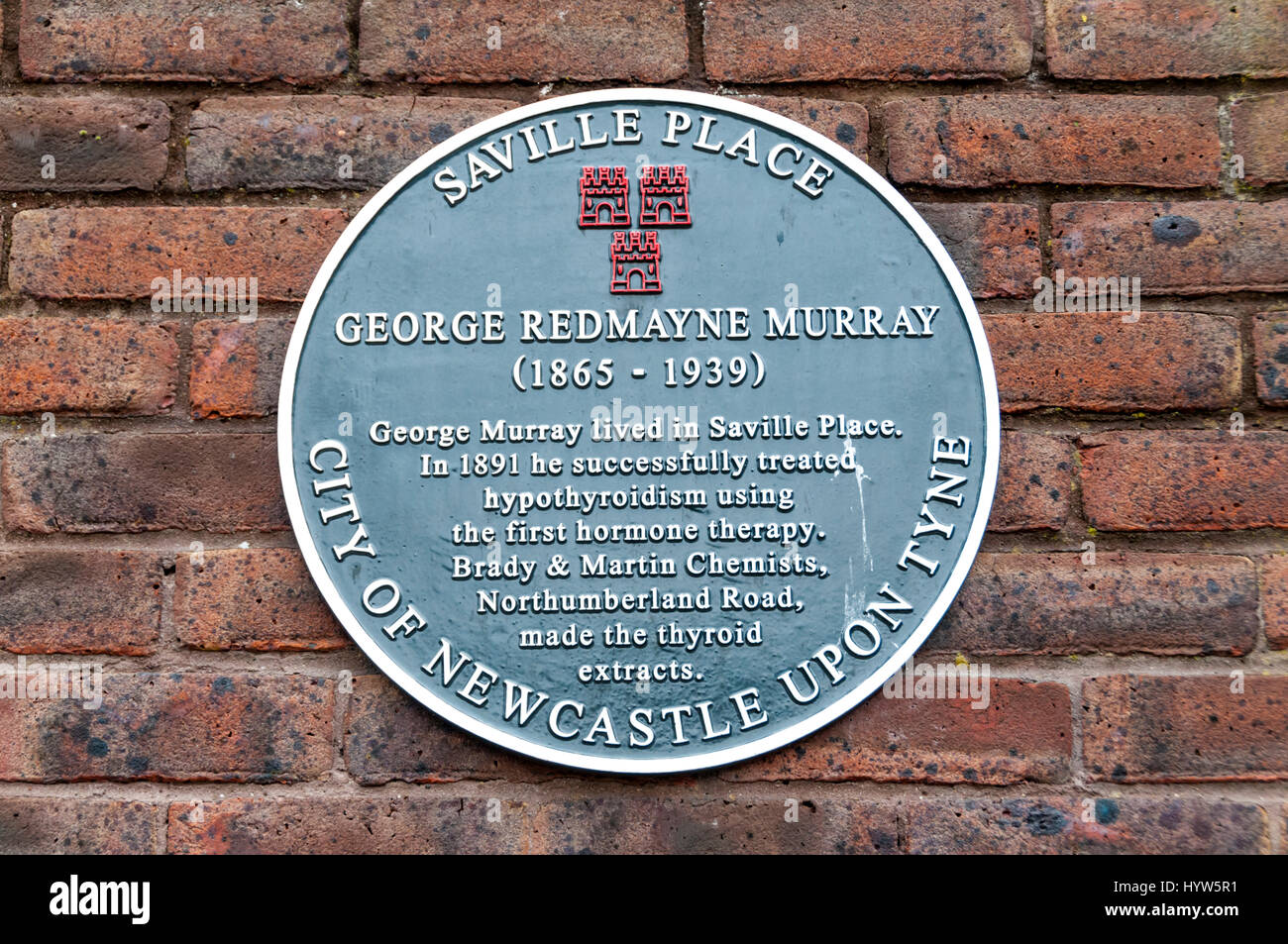 Tafel zum Gedenken an George Redmond Murray. Stockfoto