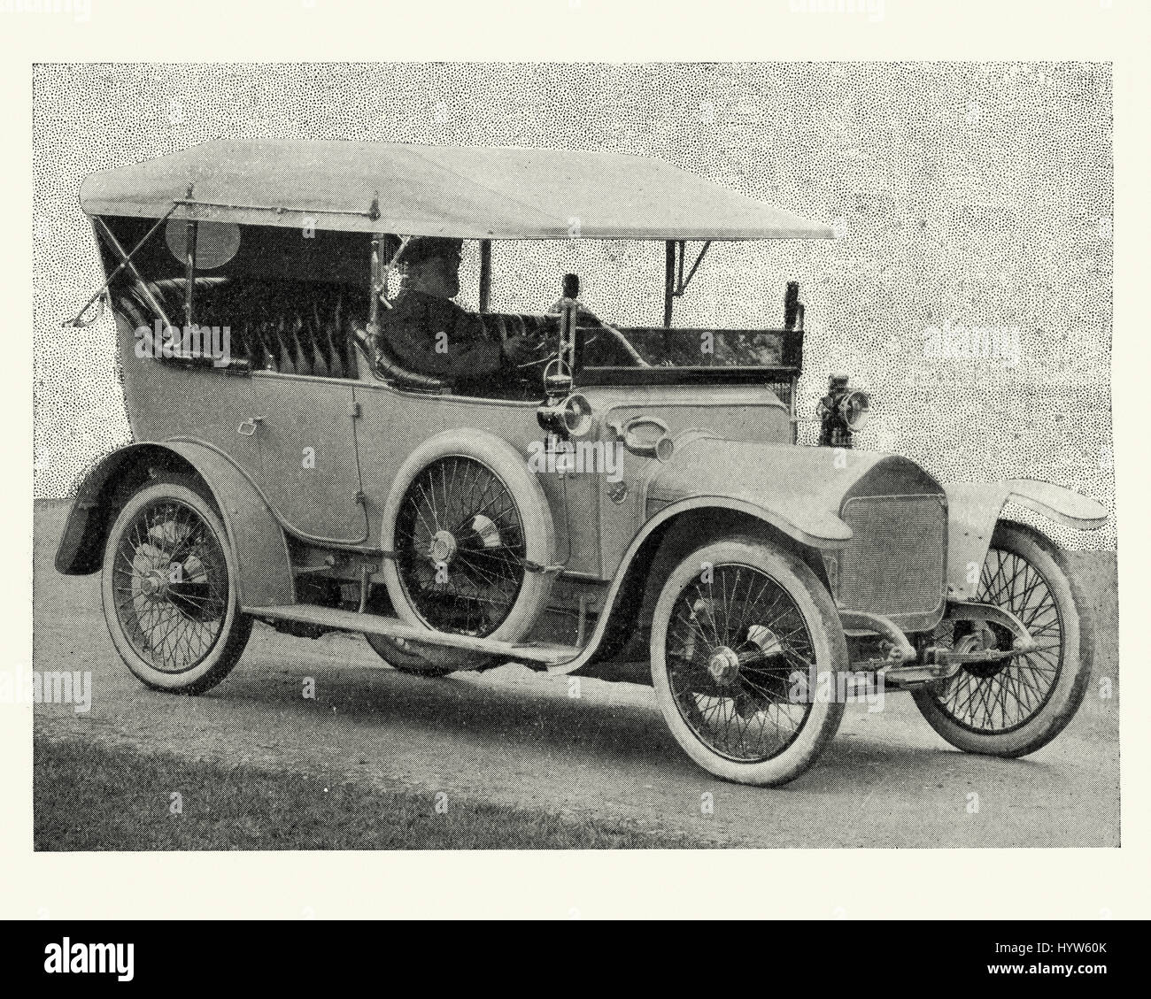 Vintage Foto eines Autos, 1913 Stockfoto