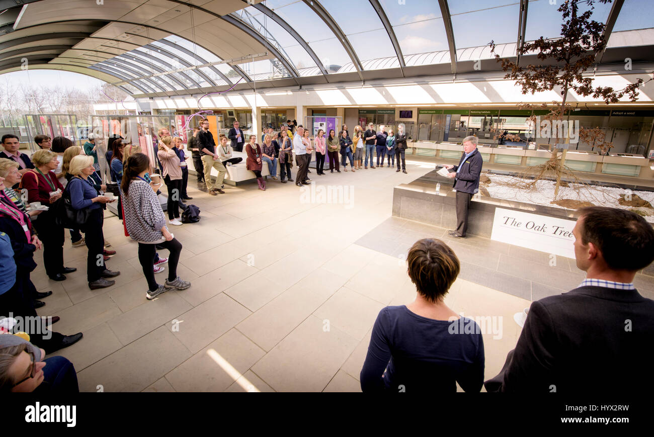 Wakehurst, UK. 7. April 2017. Wakehurst - Royal Botanic Gardens. Einführung der neuen Ausstellung im Millennium Seed Bank - Geheimnis Strukturen läuft ab sofort bis März 2018. Bildnachweis: Jim Holden/Alamy Live-Nachrichten Stockfoto