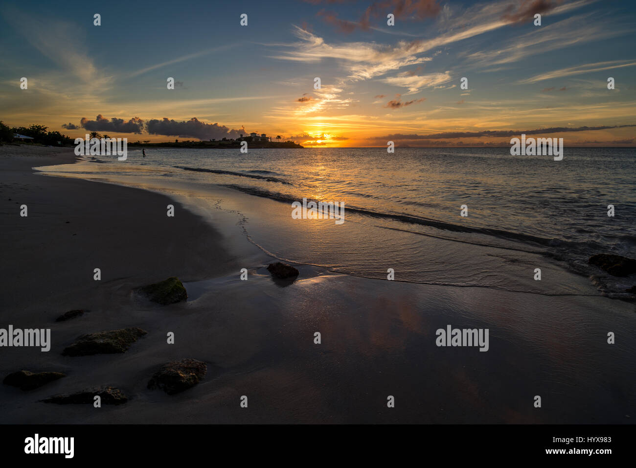 Dieses Bild wurde aufgenommen in Dickenson Bay auf der Insel Antigua.  Die Bucht ist am nordwestlichen Ufer der Insel und ist eines der beliebtesten werden Stockfoto