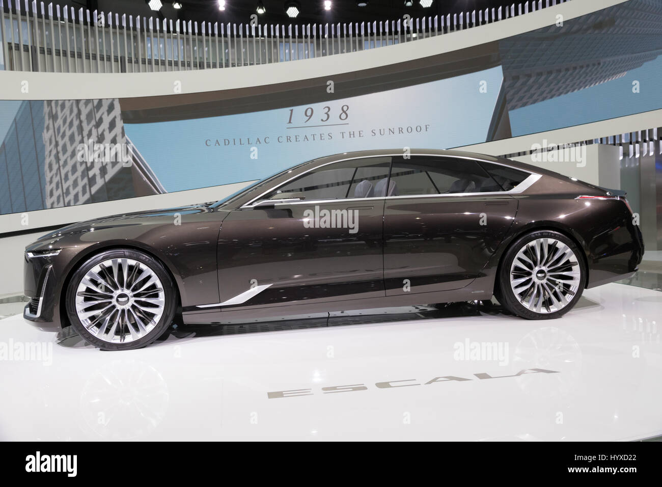 Genf, Schweiz - 7. März 2017: Neue Cadillac Escala Concept Car auf der 87. Genfer Autosalon vorgestellt. Stockfoto