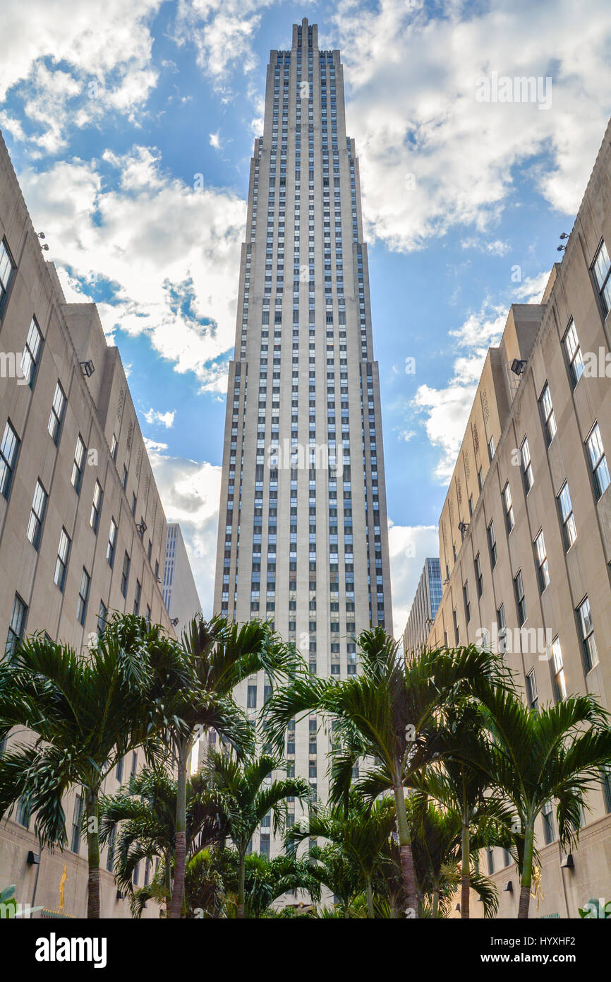 Das Rockefeller Center in New York City, August-01-2015 Stockfoto