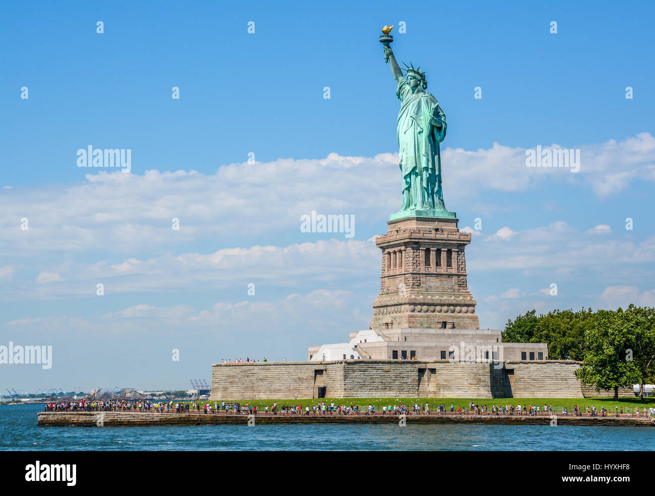 Freiheitsstatue in einem sonnigen Tag, New York Stockfoto