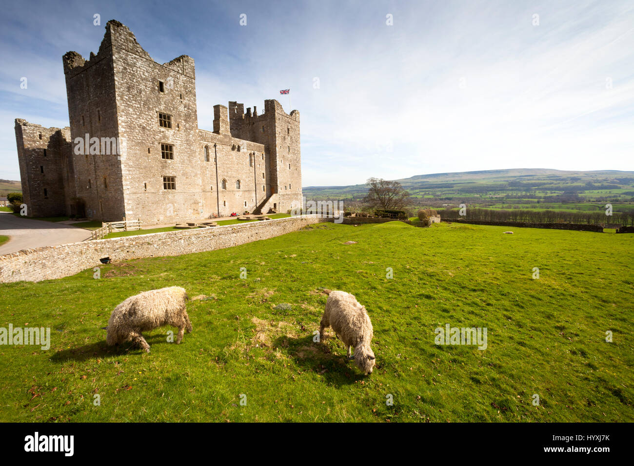 Bolton Castle in Yorkshire Dales Stockfoto