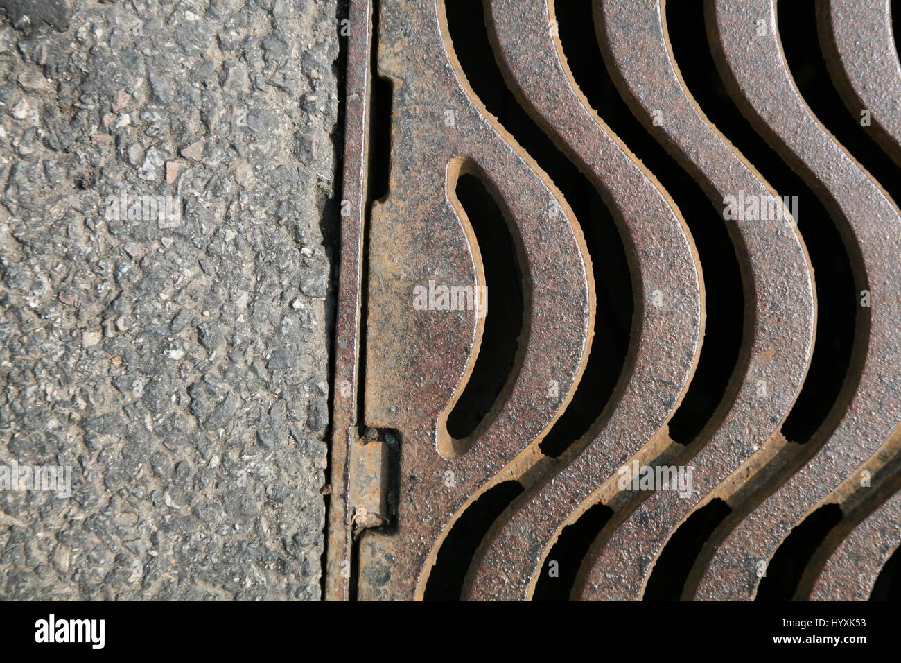 Kanaldeckel Stockfoto