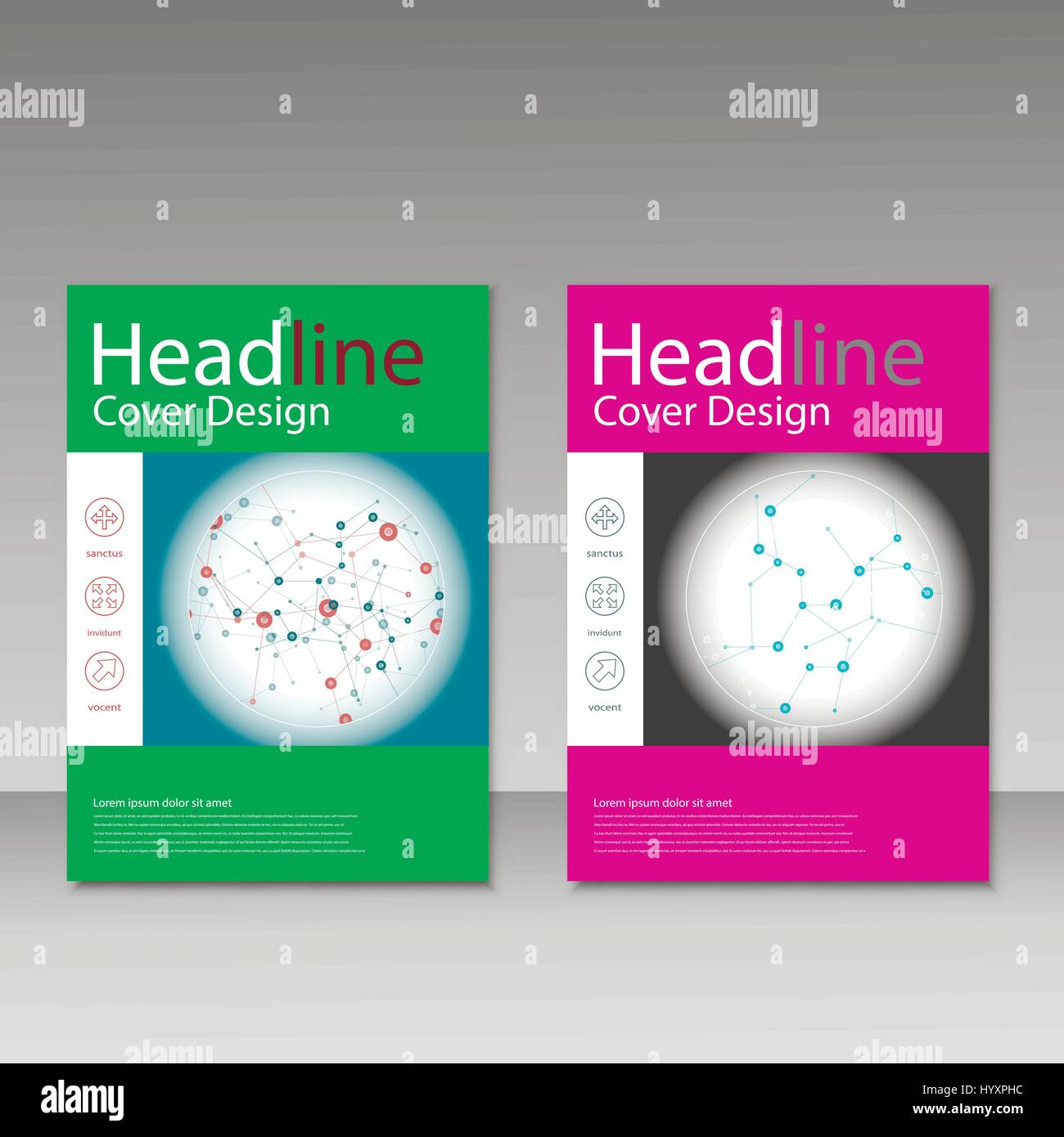 Vektor abstrakte molekulare Struktur. Broschüre-Template-design Stock Vektor