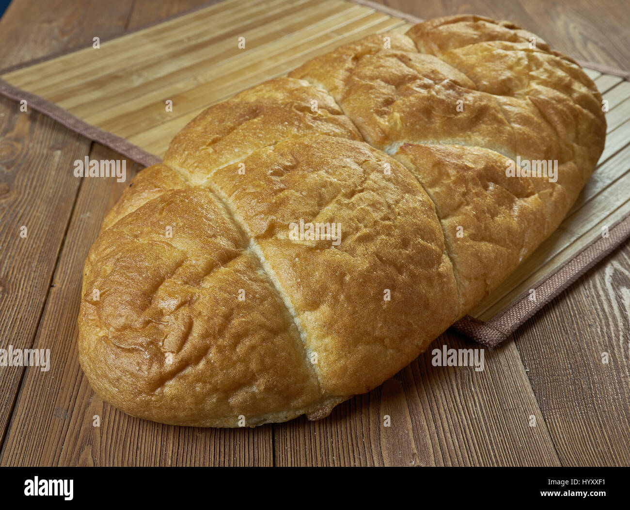 Nan-e-Barbari – persische Brot.-gebackenes Fladenbrot gefunden in den Küchen von zentral- und Südasien Stockfoto