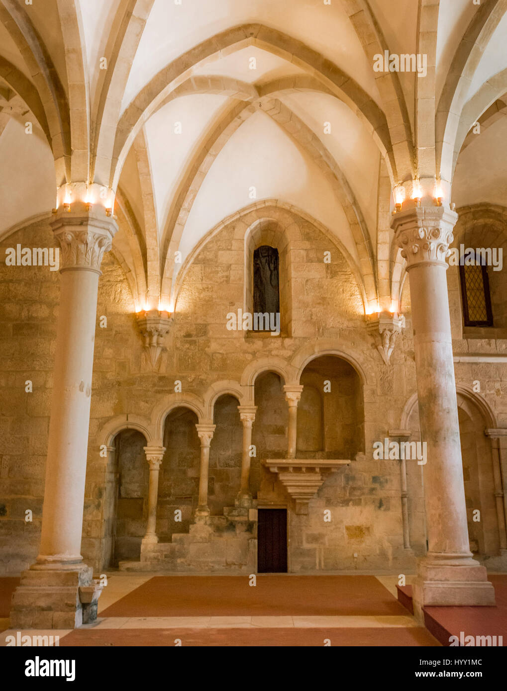 Innenansicht in Alcobaca Kloster, Portugal Stockfoto