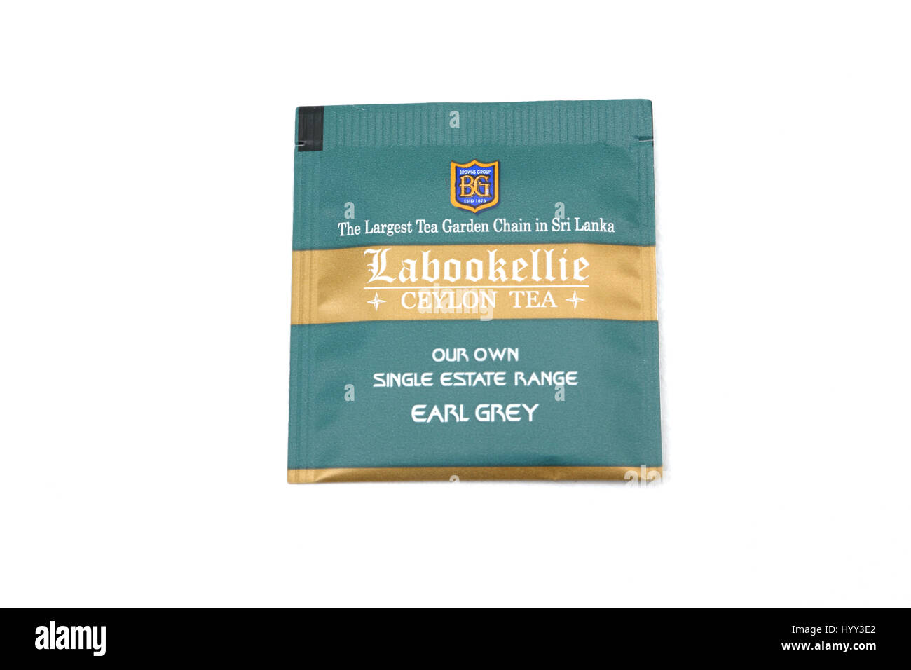 Labookellie Ceylon Tee - Umhüllt Teebeutel Earl Grey Stockfoto