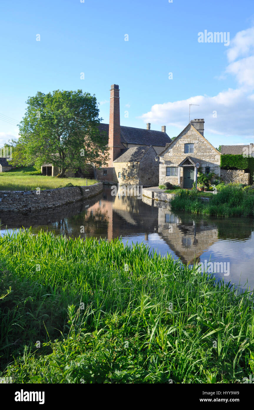 Senken Sie Schlachten, die alte Mühle, Gloucestershire Stockfoto