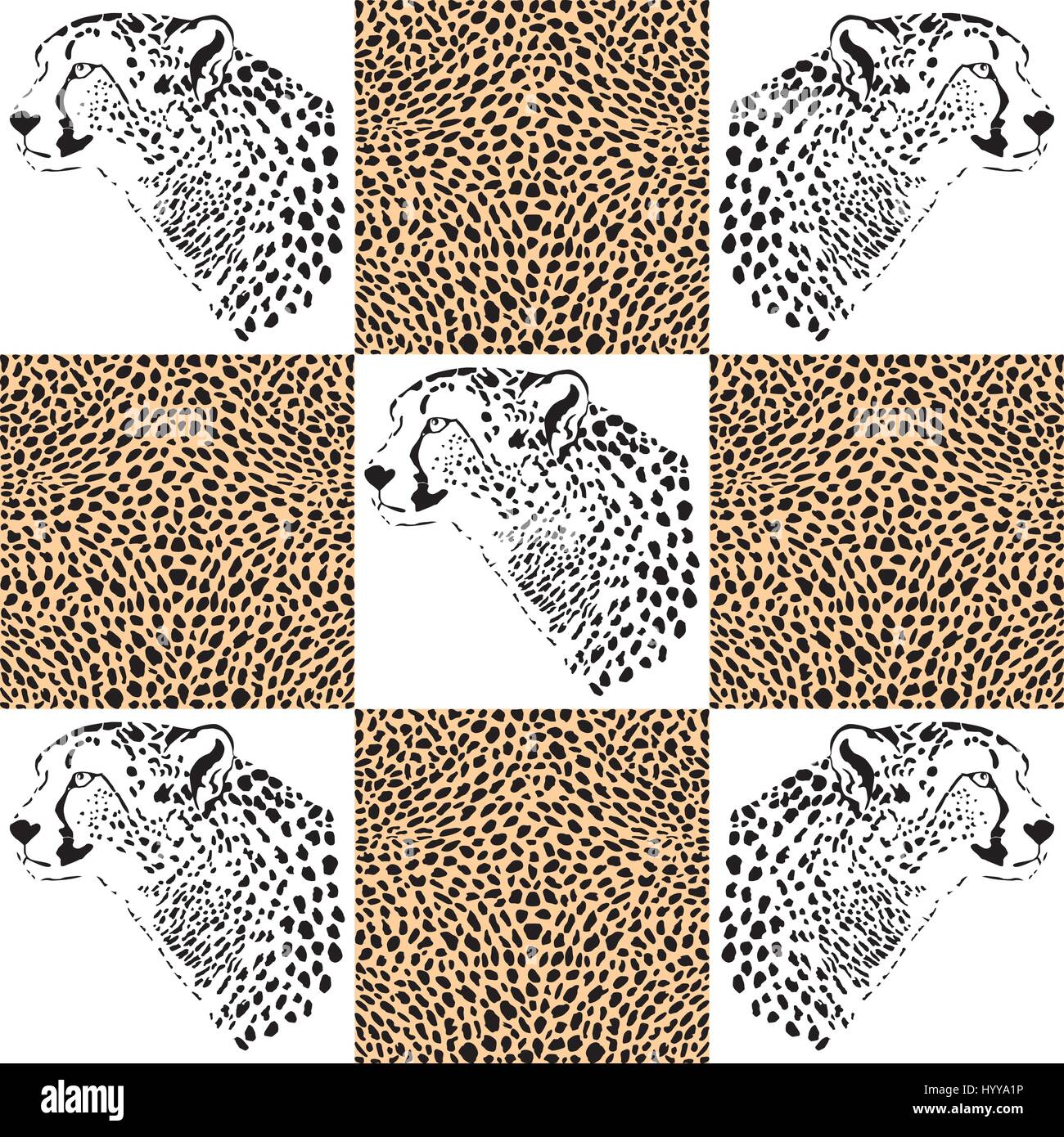 Geparden-Muster für Textilien Stock Vektor