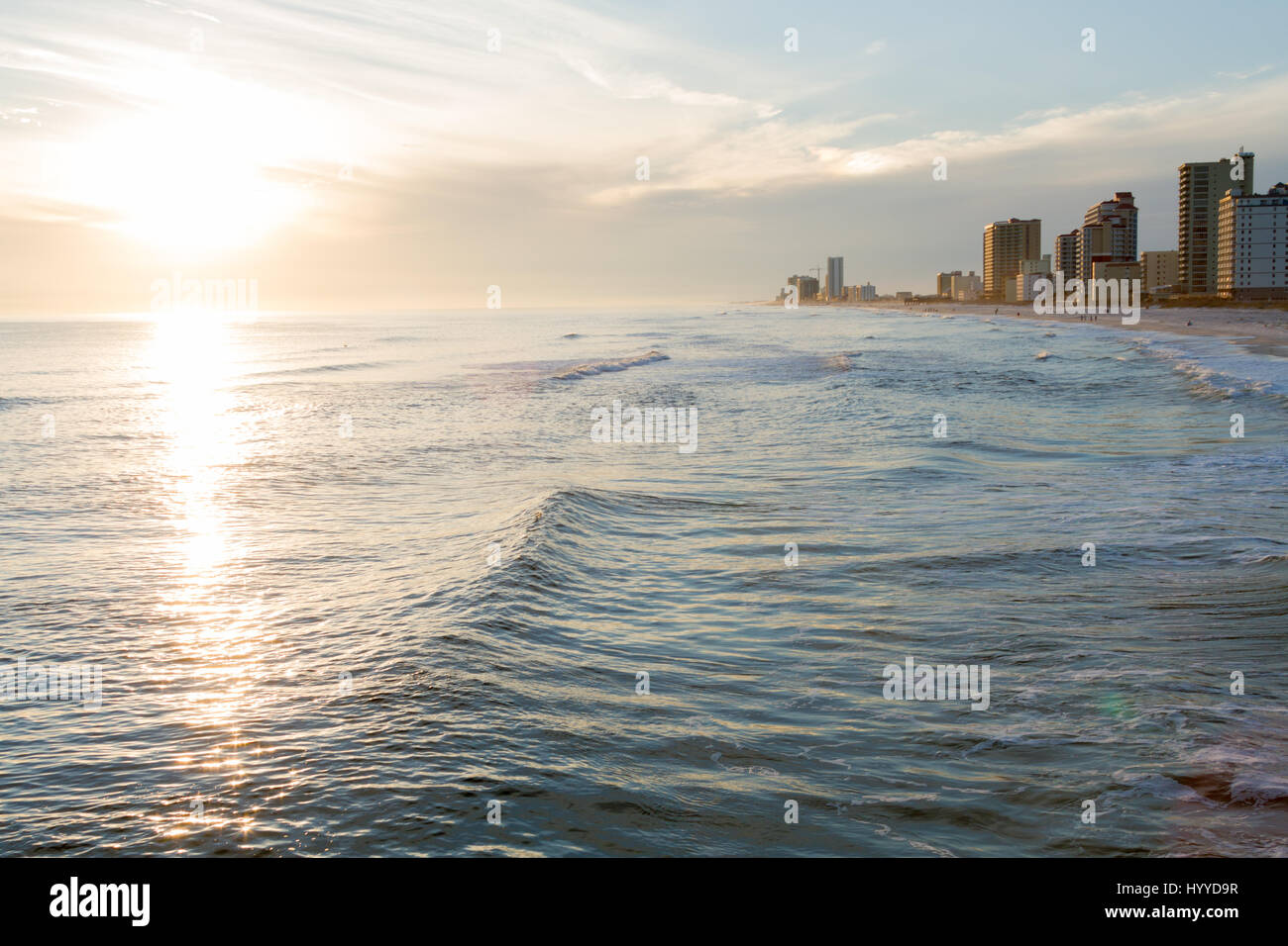 Alabama Gulf Coast Strandblick. Stockfoto