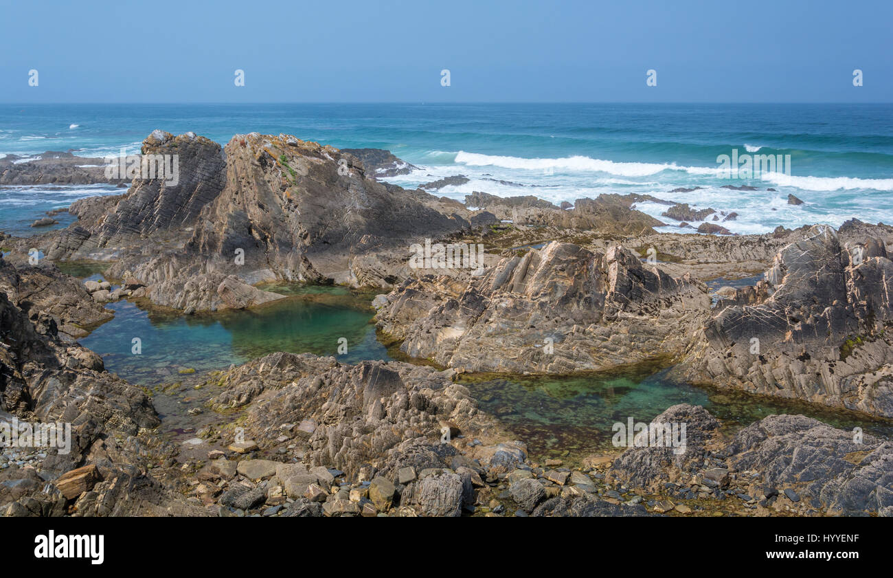 Seelandschaft im Almograve, Odemira, Portugal Stockfoto