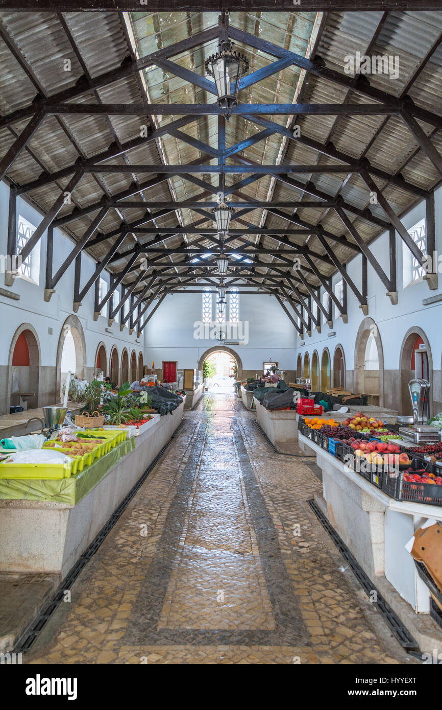 Altmarkt in Silves, Algarve, Portugal, Juli-08-2016 Stockfoto