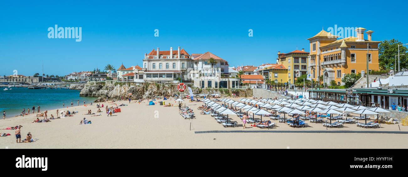 Malerische Sommer Blick in Cascais, Portugal, Lissabon Bezirk Juli-02-2016 Stockfoto