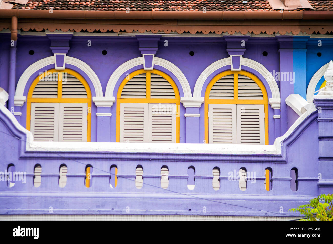 Bunte Geschäft Haus, Jalan Sultan Islkandar Shah, Ipoh, Perak, Malaysia Stockfoto