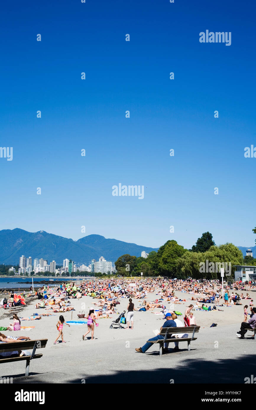 Kitsilano Beach, Vancouver BC Stockfoto