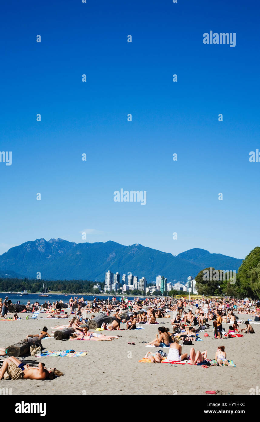 Kitsilano Beach, Vancouver BC Stockfoto
