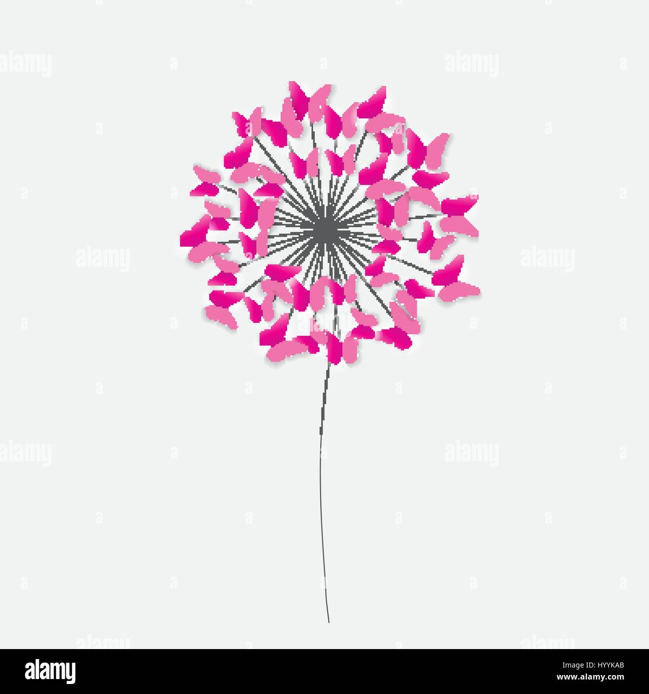 Abstrakte Scherenschnitt Schmetterling Blume Hintergrund heraus. Vektor-Illus Stock Vektor