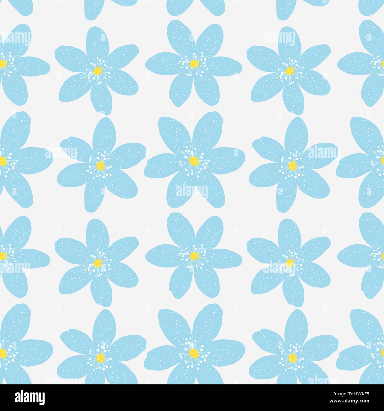 Abstrakte natürliche Musterdesign Hintergrund mit blauen Blüten. Stock Vektor