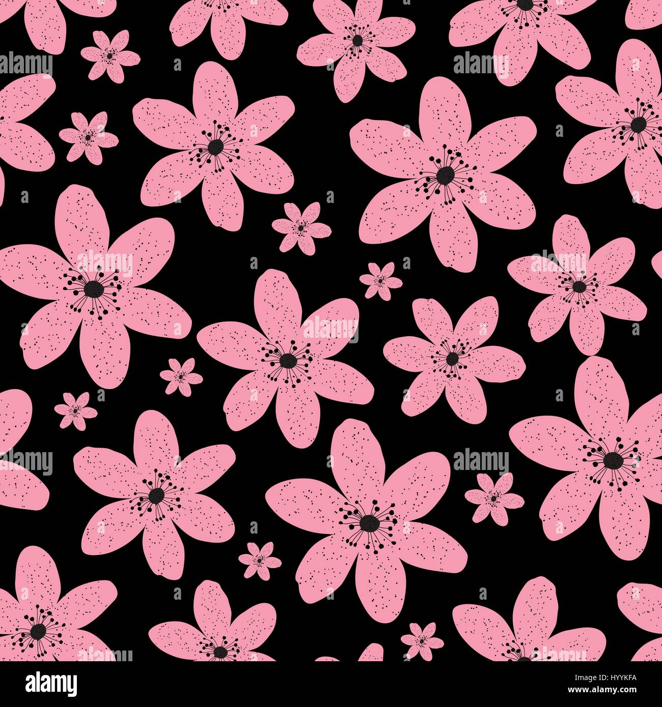 Abstrakte natürliche Musterdesign Hintergrund mit rosa Blüten. Stock Vektor