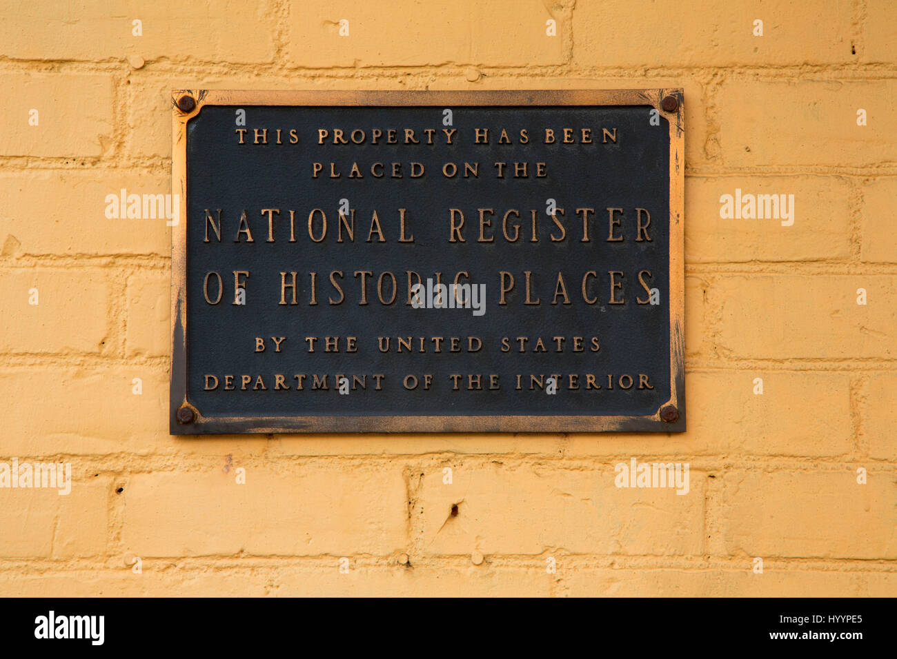 National Register of Historic Places Plaque, Salem Downtown Historic District, Salem, Oregon Stockfoto