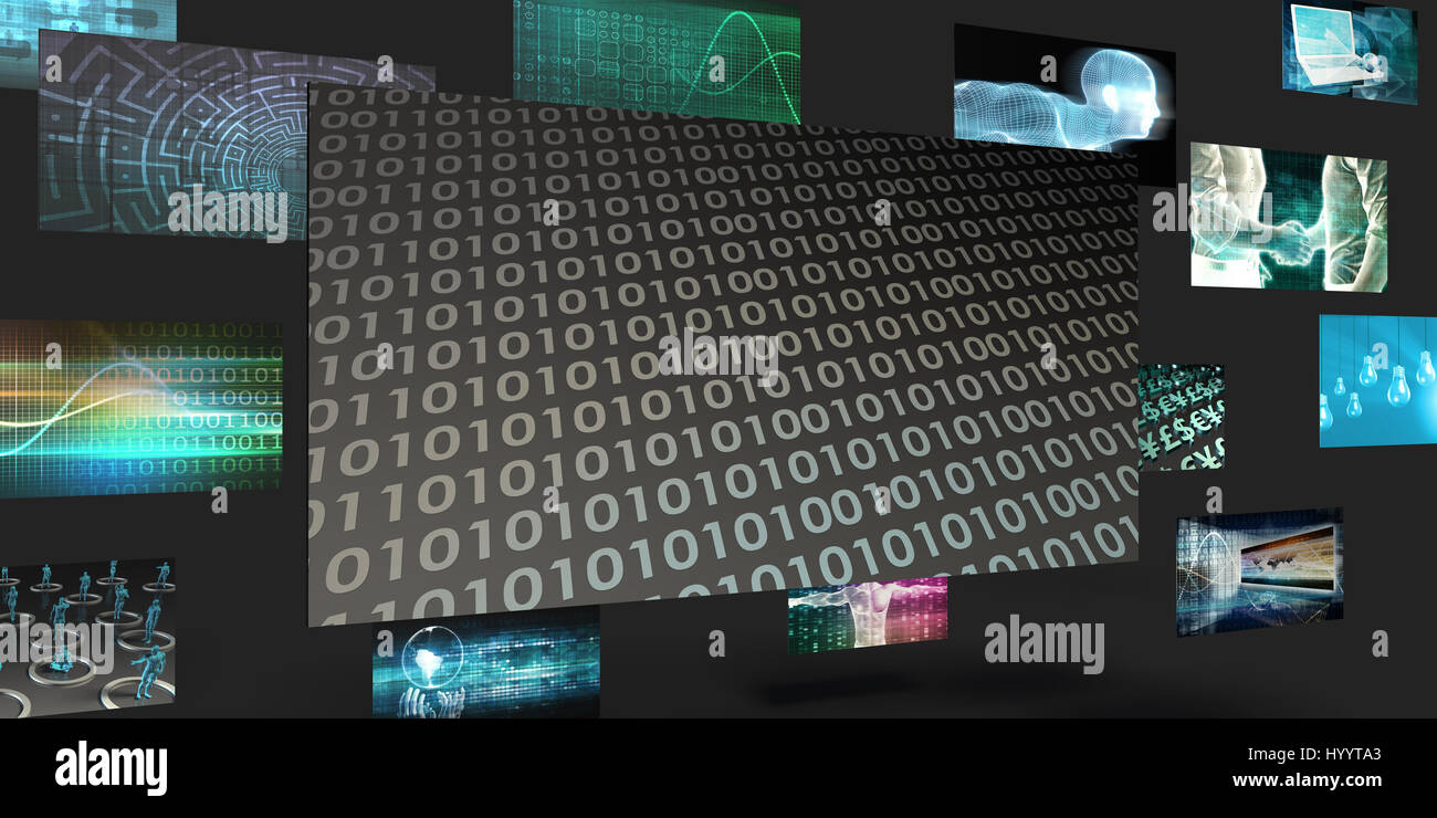 Binäre Hintergrund Vertriebs- und Marketing-abstraktes Stockfoto