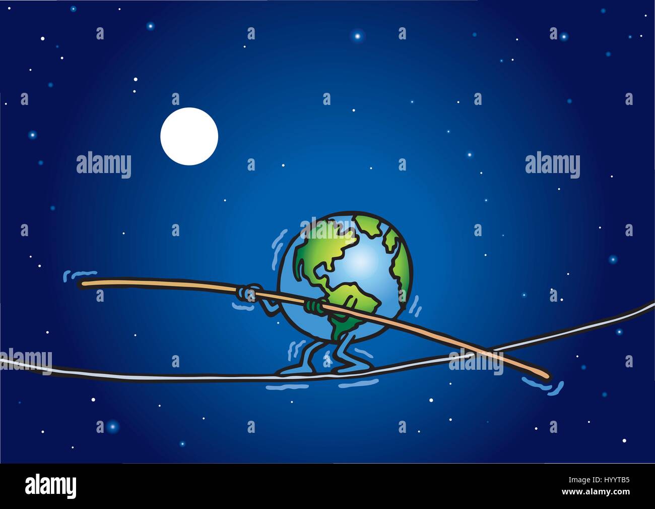 Welt-Balance-Vektor-Illustration Stock Vektor