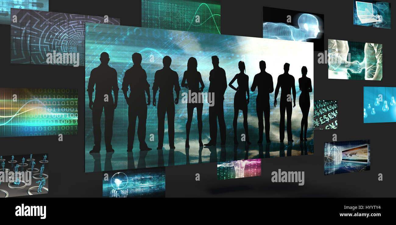 Mündige Training Vertrieb und Marketing abstraktes Konzept Stockfoto