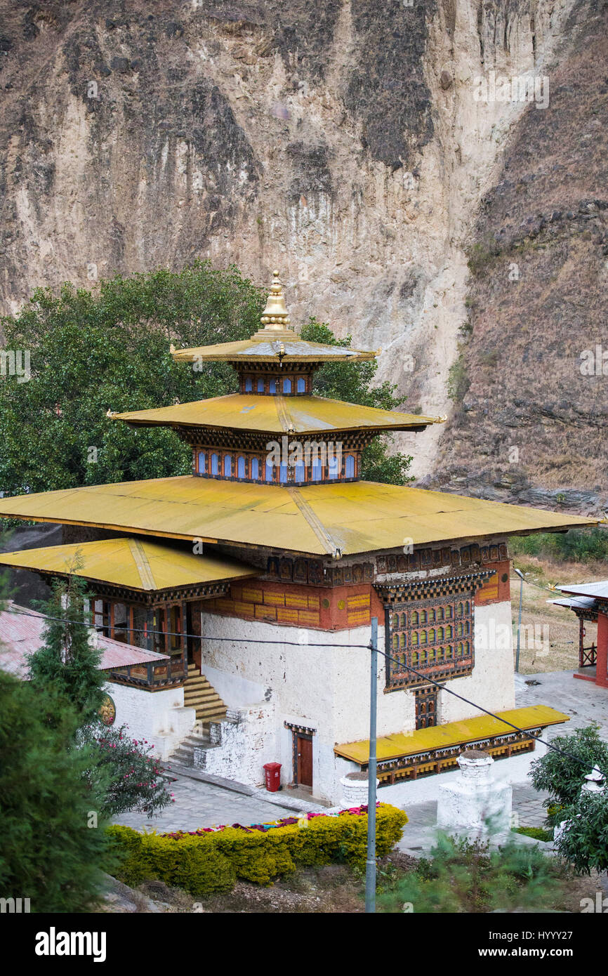 Kora Tempel Wallfahrtsort (Bhutan) Stockfoto