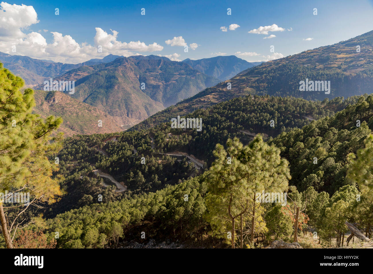 Ost Bhutan, Mongar, Yadi Loops, Autobahn nach Trashigang Stockfoto