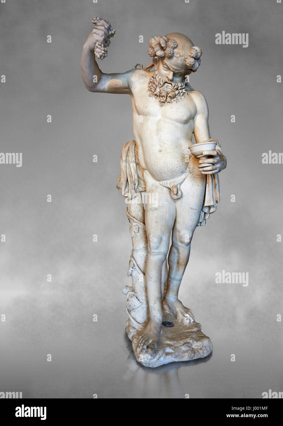 "Silen betrunken" - 2. Cent AD römischen Statue, Marmor von Paros. Inv, Herr 343 oder MA 291, Louvre Museum in Paris Stockfoto