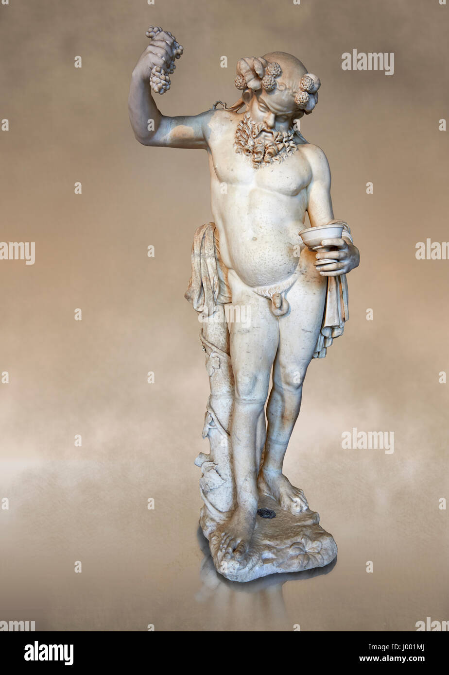 "Silen betrunken" - 2. Cent AD römischen Statue, Marmor von Paros. Inv, Herr 343 oder MA 291, Louvre Museum in Paris Stockfoto