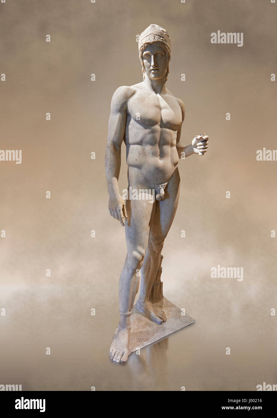 seine oder 2. % AD römische Statue bekannt als The Ares Borghese.  Inv-Nr. Herr 373 (gewöhnlich keine Ma 370), Louvre-Museum, Paris. Stockfoto