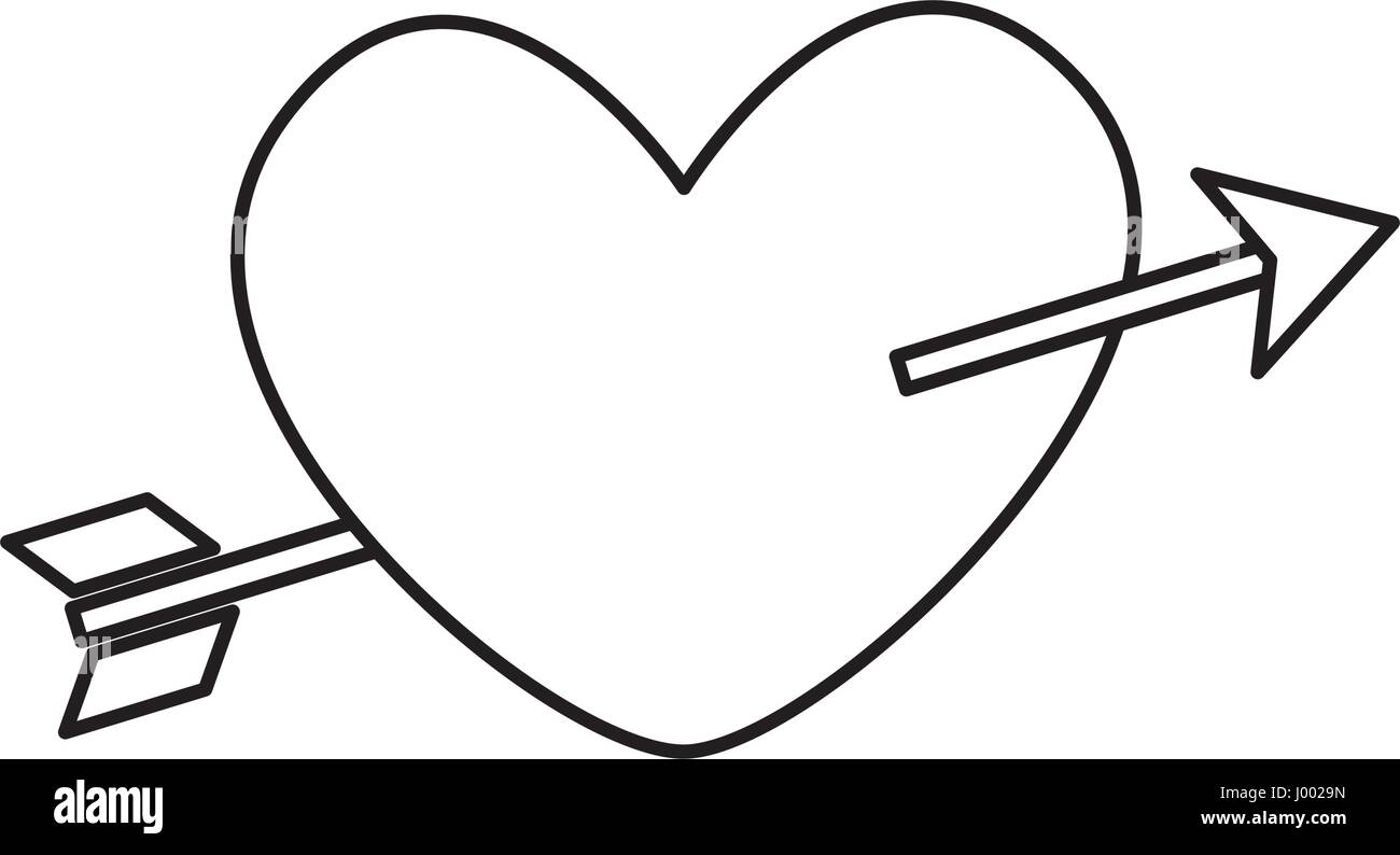 Malvorlage Herz Mit Pfeil
