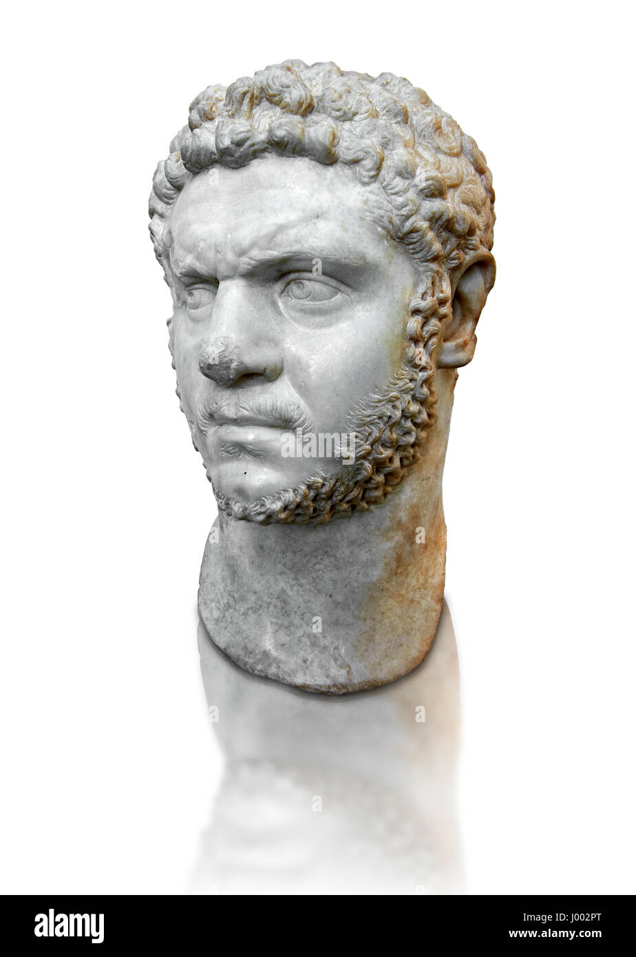 Römische Skulptur Büste des Marcus Aurelius Severus Antoninus Augustus besser bekannt als Caracalla, etwa 210 n. Chr., römisches Nationalmuseum, Rom, Italien Stockfoto