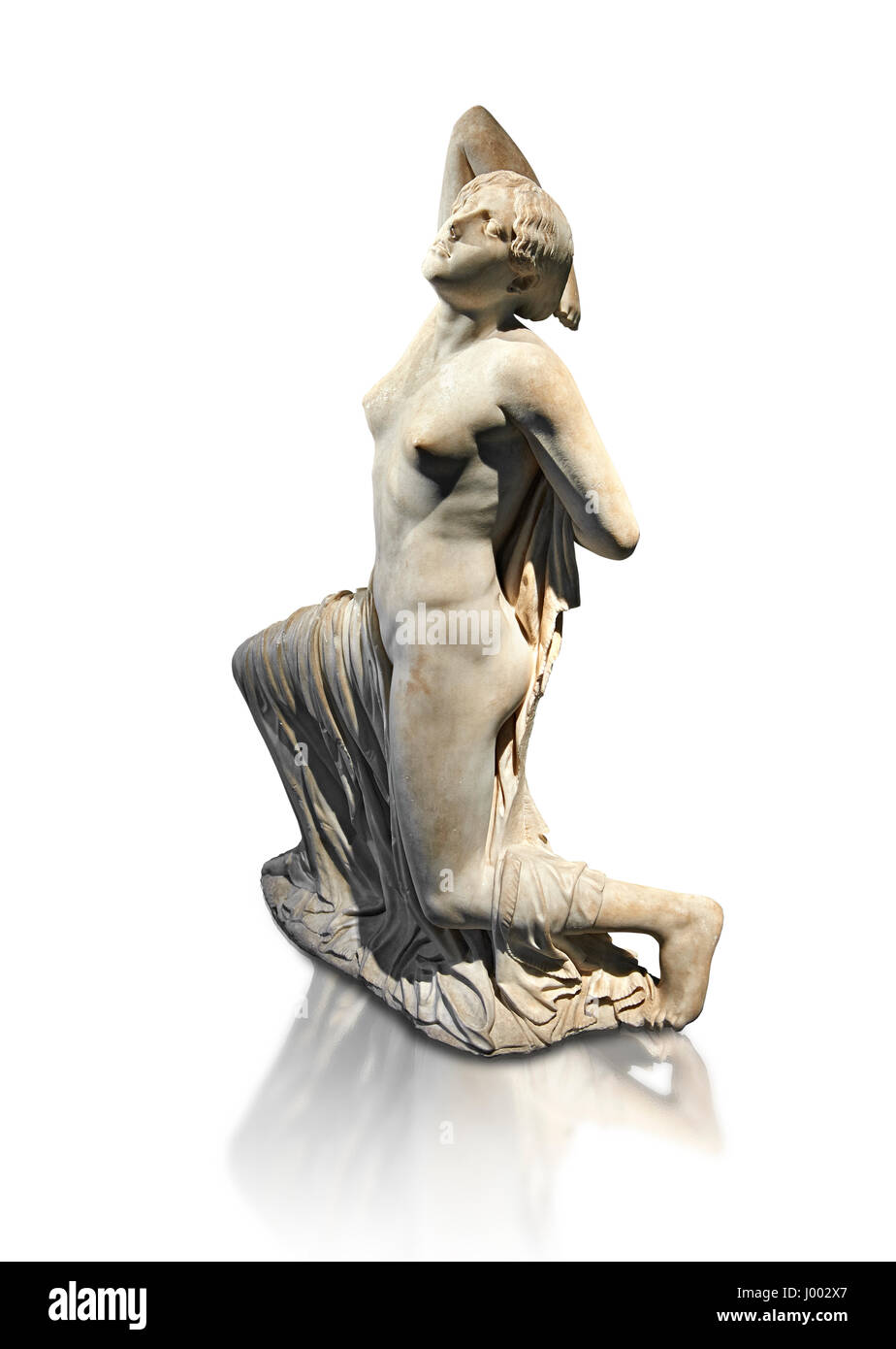 5. Jahrhundert v. Chr. griechische Statue von einer Niobid aus der Horti Sallustiani, Inv 72274, das römische Nationalmuseum, Rom, Italien Stockfoto 5. Jahrhundert v. Chr. griechische Statue von einer Niobid aus der Horti Sallustiani, Inv 72274, das römische Nationalmuseum, Rom, Italien Stockfoto