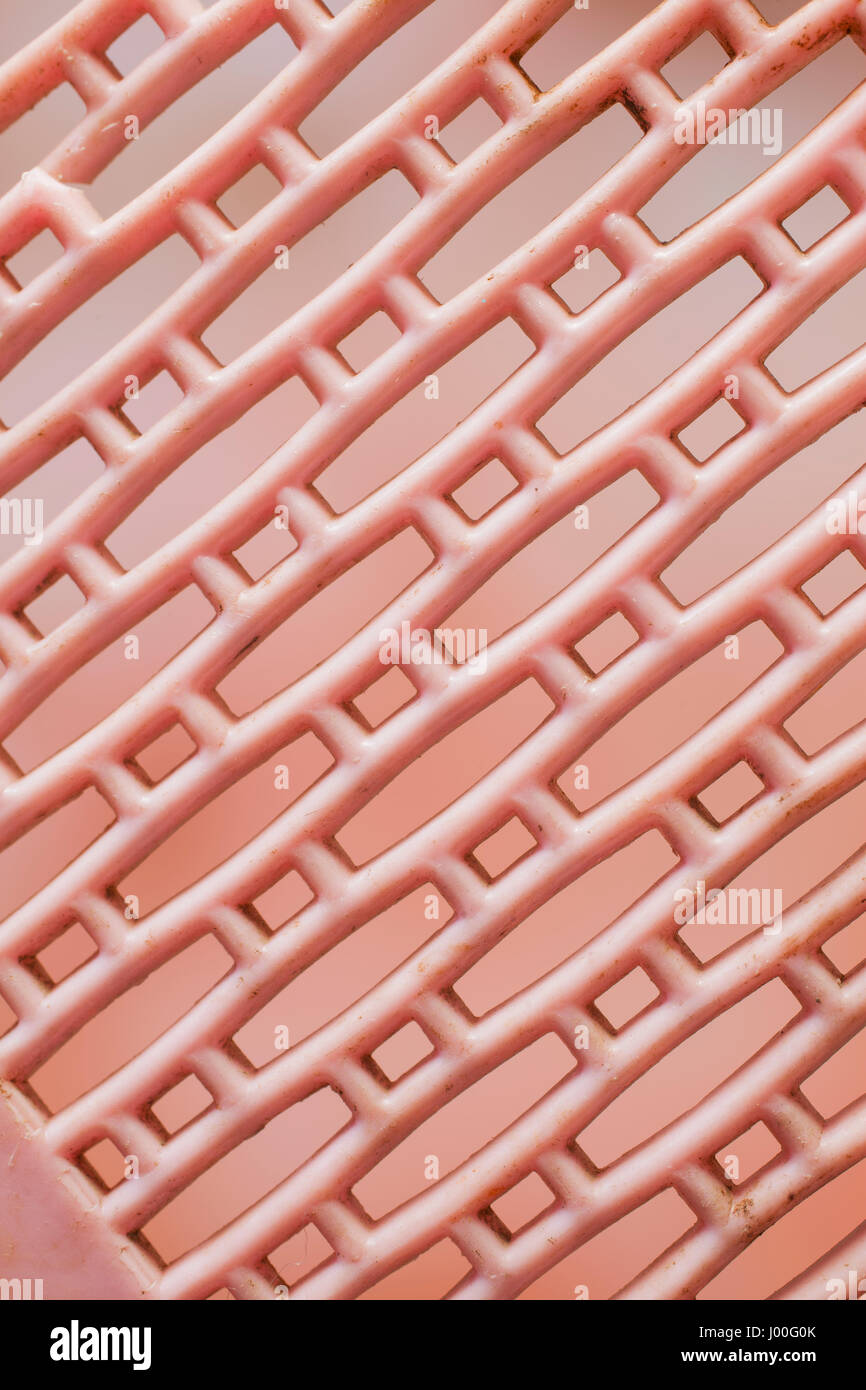 Abstrakte Makro des Netzes einen rosa Korb Stockfoto