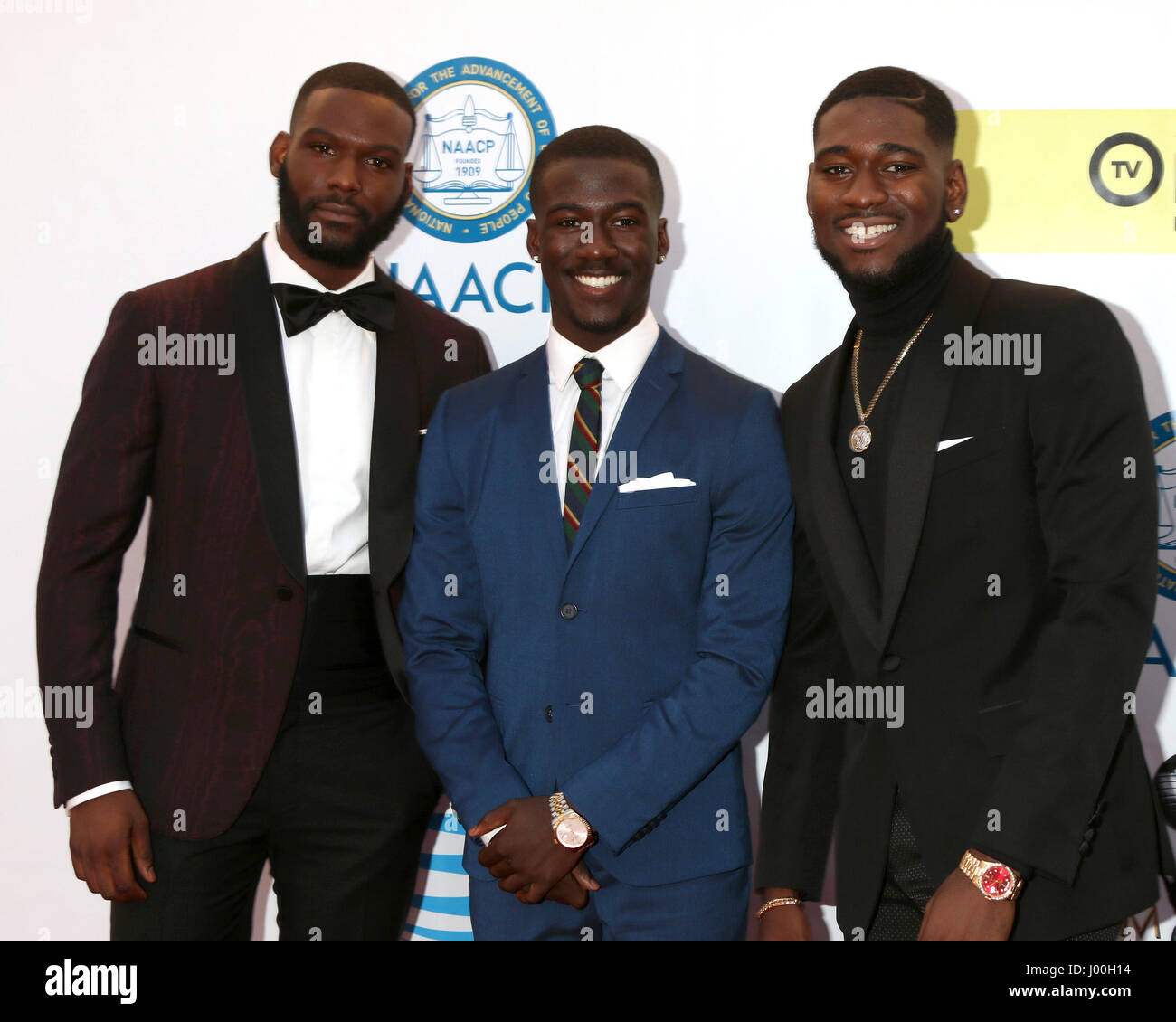 Pasadena, CA, USA. 11. Februar 2017. LOS ANGELES - FEB 11: Kofi Siriboe, Kwesi Boakye, Kwame Boateng bei der 48. NAACP Image Awards Ankünfte am Pasadena Civic Auditorium am 11. Februar 2017 in Pasadena, CA Credit: Kathy Hutchins / via ZUMA Draht/ZUMA Draht/Alamy Live-Nachrichten Stockfoto